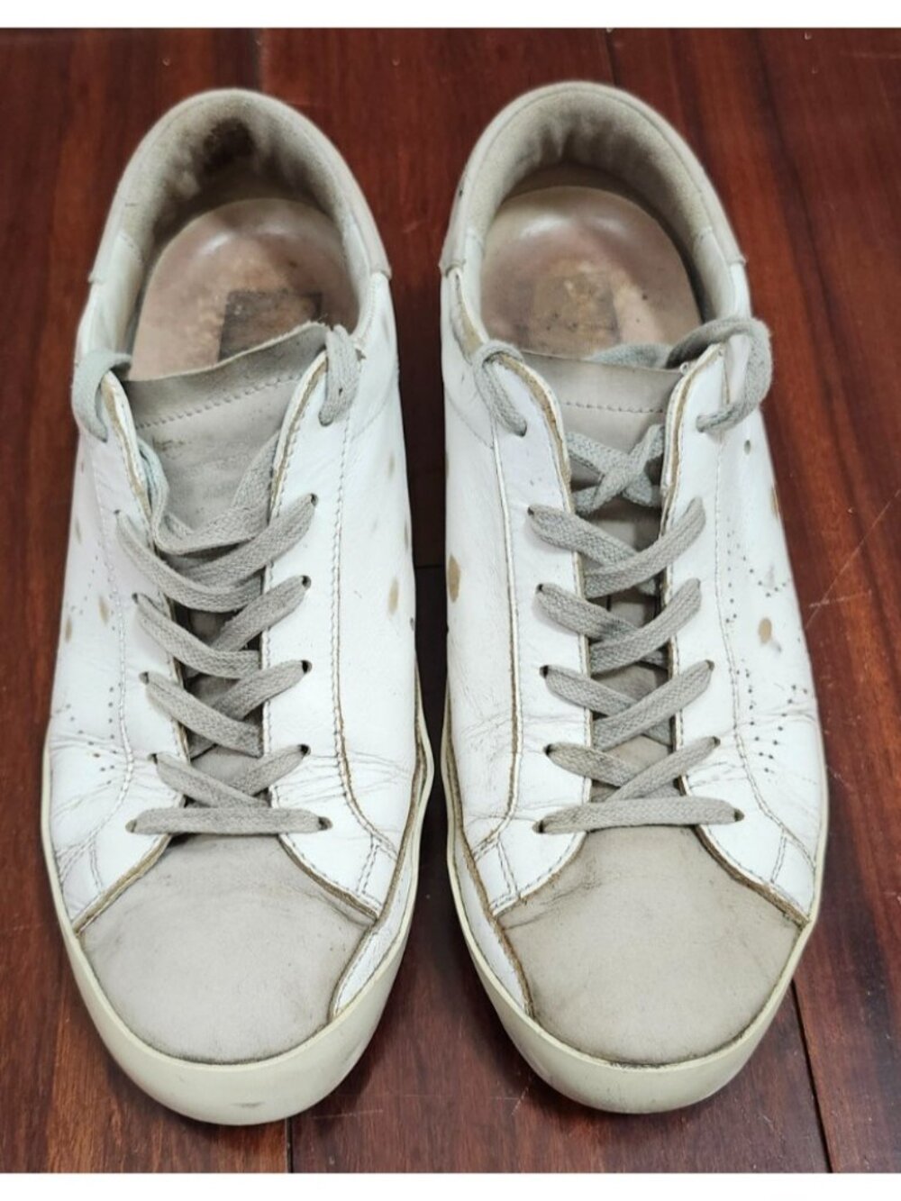 Golden Goose Superstar White Leather Low Top Sneakers EU 39 US 8.5 Made in Italy